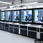 금형설계기능사와 3D 프린팅 기술의 연관성 - A modern Japanese manufacturing workshop featuring skilled technicians using advanced 3D printers to...